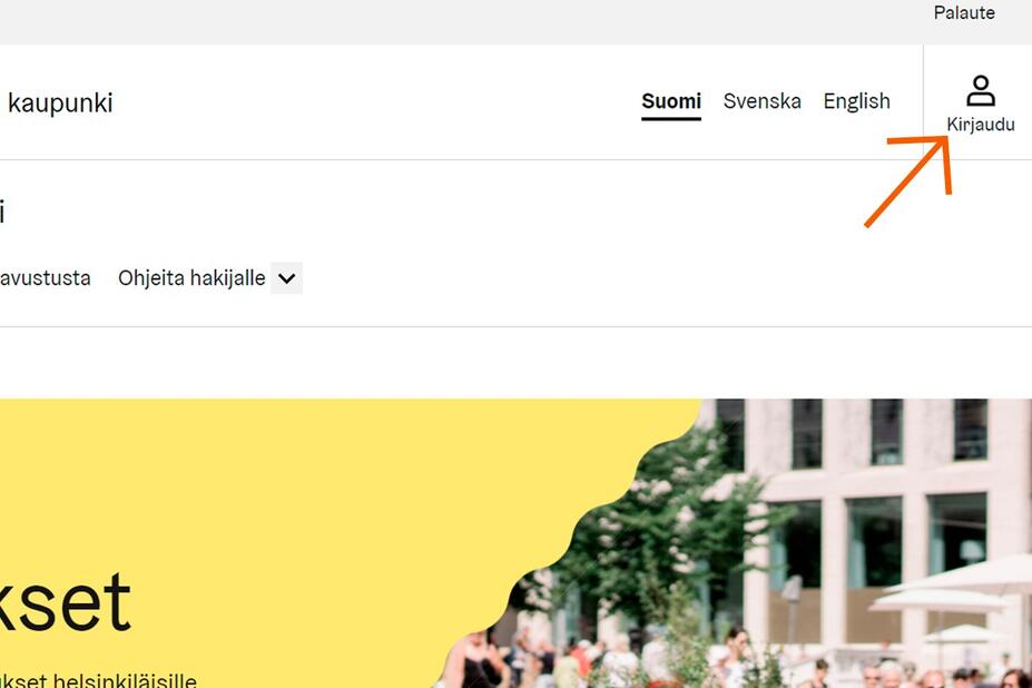 The link for signing in is situated in the upper right-hand corner of the page.