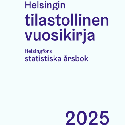 Helsingin tilastollisen vuosikirjan 2025 kansi.