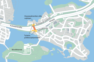 Kartta työalueesta.