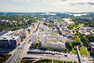 Hoplaxporten från luften