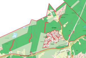 Karttakuva Landbon työskentelyalueesta.