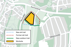 Map of the worksite and outdoor trails.