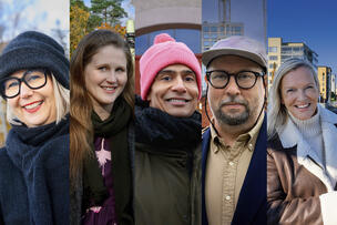 Johanna Laisaari, Reetta Vanhanen, Shawn Huff, Paavo Arhinmäki and Maarit Vierunen.