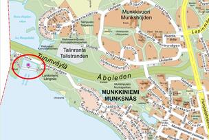 Tarvonsalmen silta kartalla.