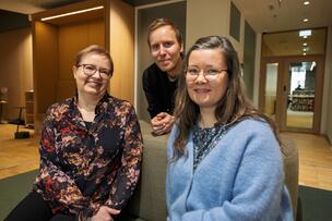 Virpi Vuori, Tapio Kumpula och Heidi Huvila.