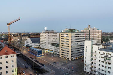 An extension is planned for the Autotalo block in Kamppi. Photo: Panu Turunen