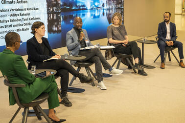 Sustainable Cities Discussion Forum panellists pondered how the SDGs can be met cost-effectively. Photo: Ilkka Ranta-aho