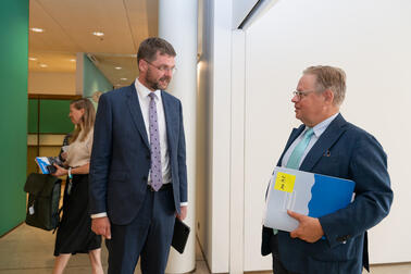 The new Mayor of Tallinn Jevgeni Ossinovski and Mayor of Helsinki Juhana Vartiainen.