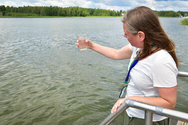 jar test during the Rastila beach inspection.