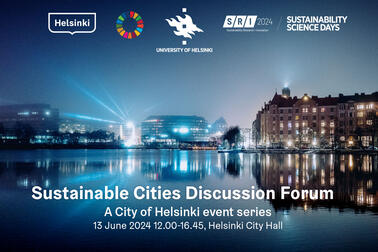 Sustainable Cities Discussion Forum 13.6.2024 -tilaisuuden banneri.