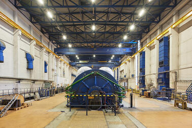 The turbine hall of the Hanasaari power plant. Photo: Tuomas Uusheimo