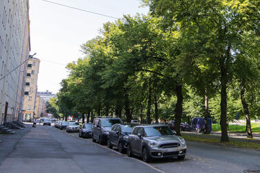 Changes in traffic in Aleksis Kiven katu between Kustaankatu and Kinaporinkatu: