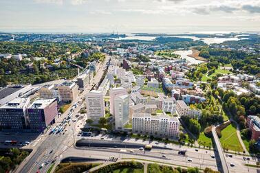 Huopalahdenportti from the air