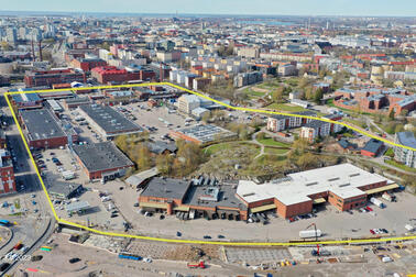 Aerial image of the Wholesale Market area. 