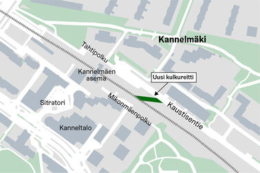 Karttakuva alueesta. Kuva: Helsingin kaupunkiympäristö