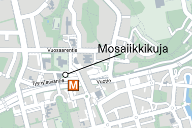 Mosaiikkikuja kartalla.