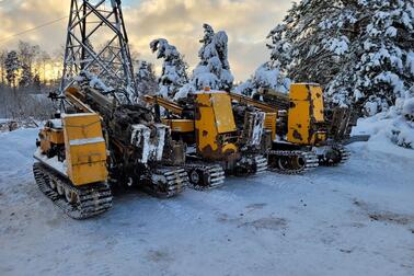 The drilling operations in Hesperia Park are carried out using machines similar to those in the picture.  Photo: Mitta Oy