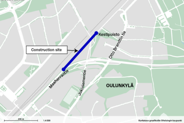 map of temporary routes