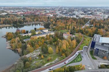 Havainnekuva tunnelin suuaukosta Salmisaaressa.