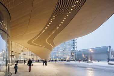 Oodi - central library's main entrance.