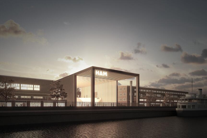 Illustration HAM Helsingfors konstmuseum på Olympiastranden