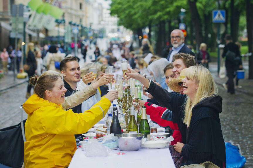 Helsinki-päivän juhlintaa.