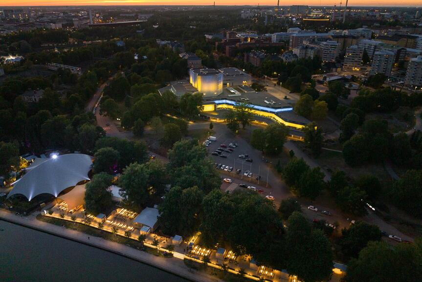 Ilmakuva Huvilasta Tokoinrannassa