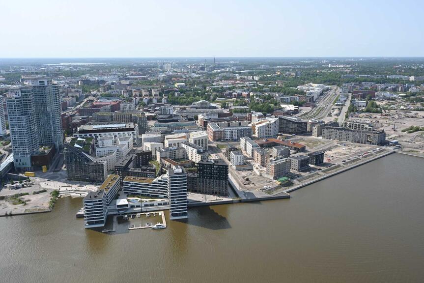 Ilmakuva Verkkosaaresta kesäkuulla 2025.