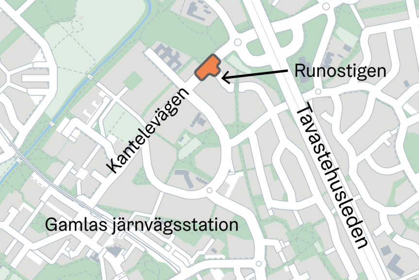 Karta över byggplatsens läge.