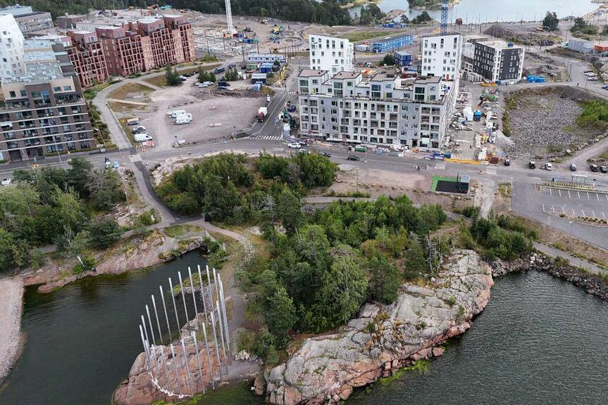 Ilmakuva Kruunuvuorenrannasta