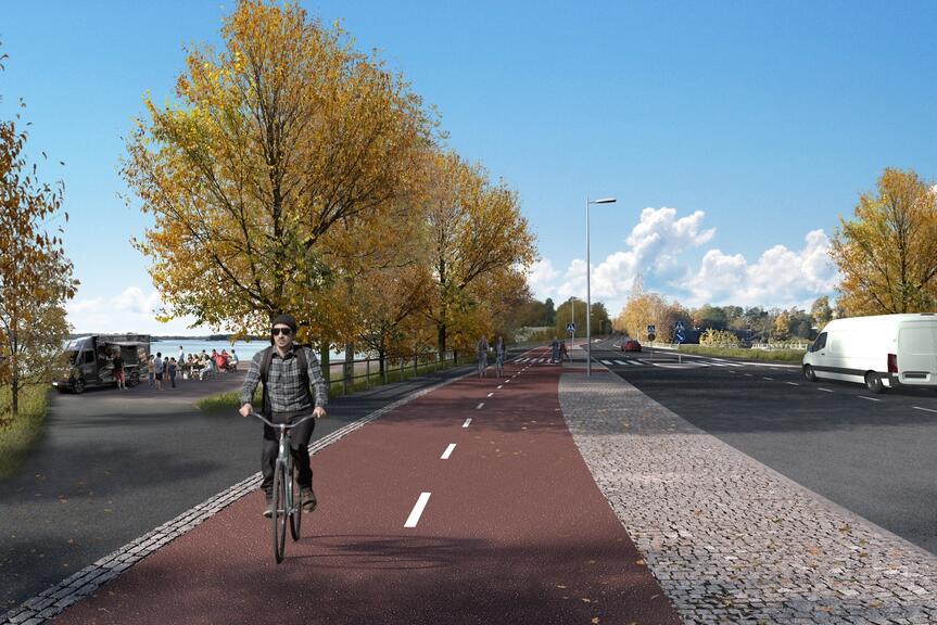 Havainnekuva Kuusisaarenbaanasta.