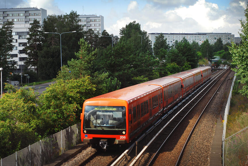 Kuvituskuva metrojunasta.