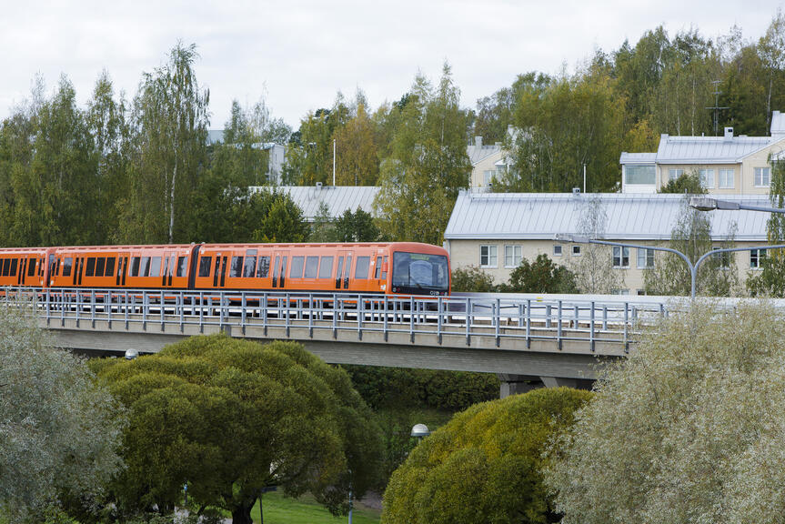 Kuvituskuva Helsingin metrosta.