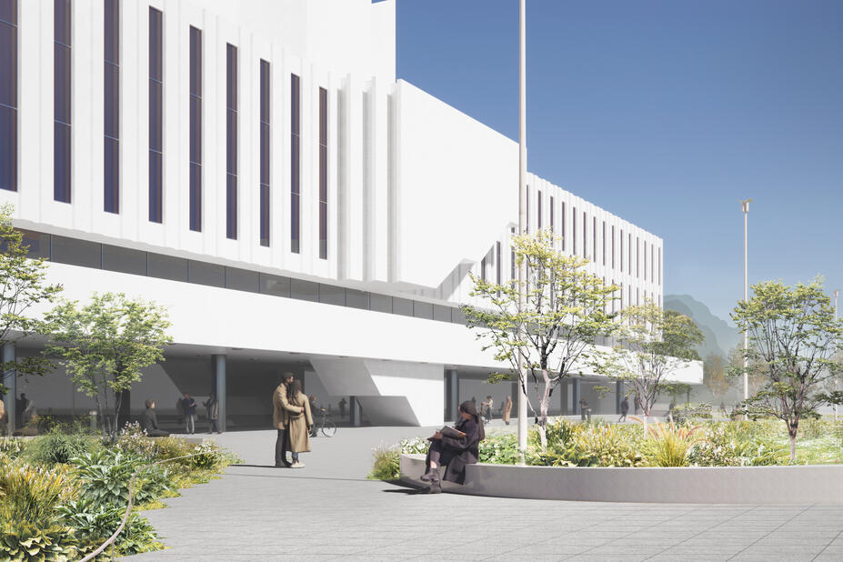 Havainnekuva Karamzininrannasta tulevaisuudessa.