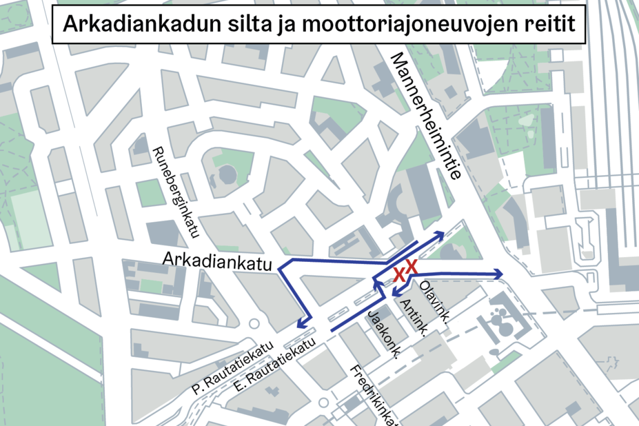 Moottoriajoneuvojen reitteihin tulee muutoksia tammikuussa sillan kohdalla ja sen ympäristössä. 