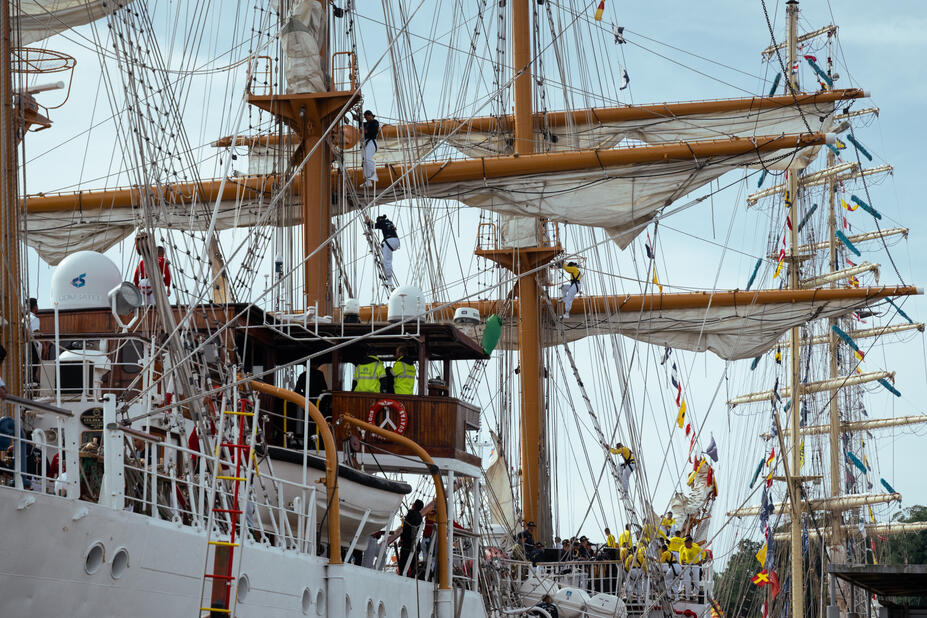 Crew on board the Guayas.