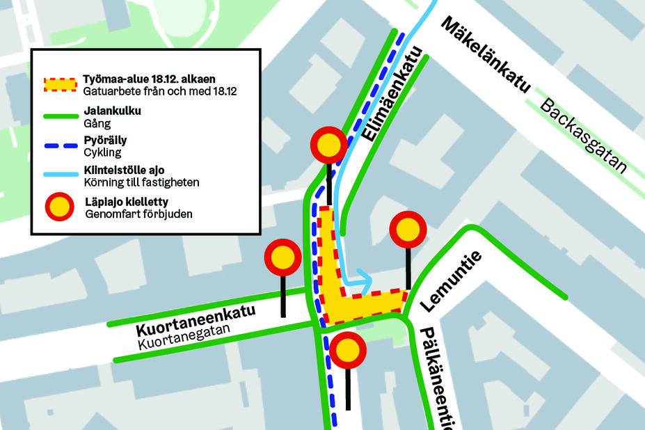 Elimäenkatu kartta
