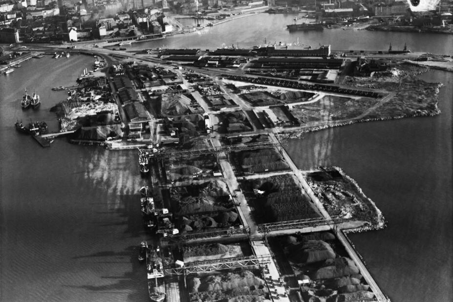 Ilmakuva Jätkäsaaresta 1920 luvulla