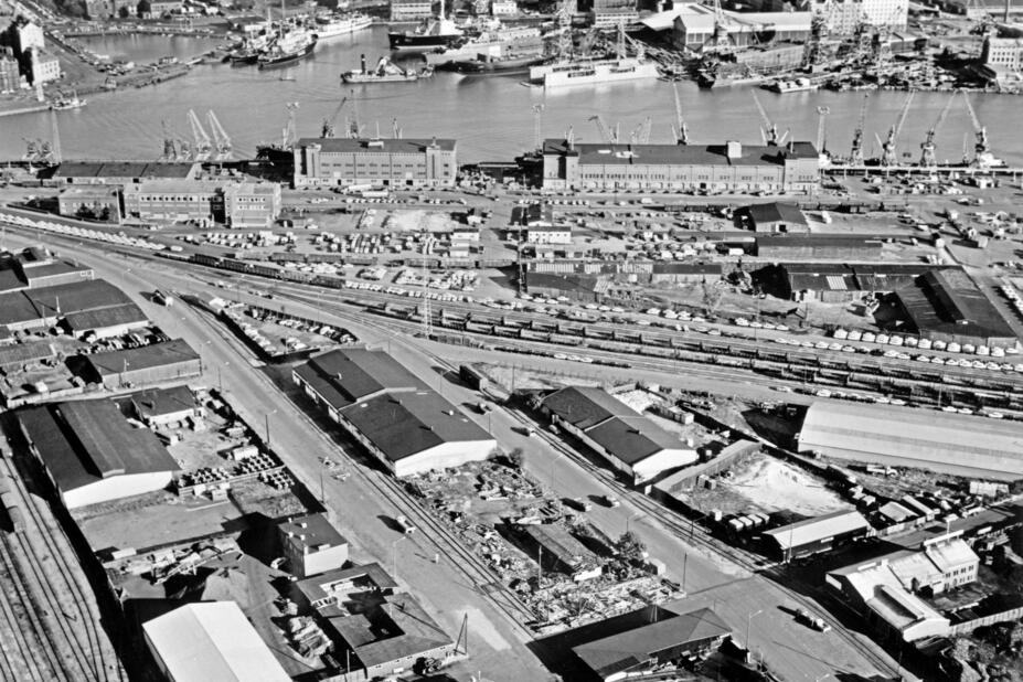 Ilmakuva Jätkäsaaresta vuodelta 1965