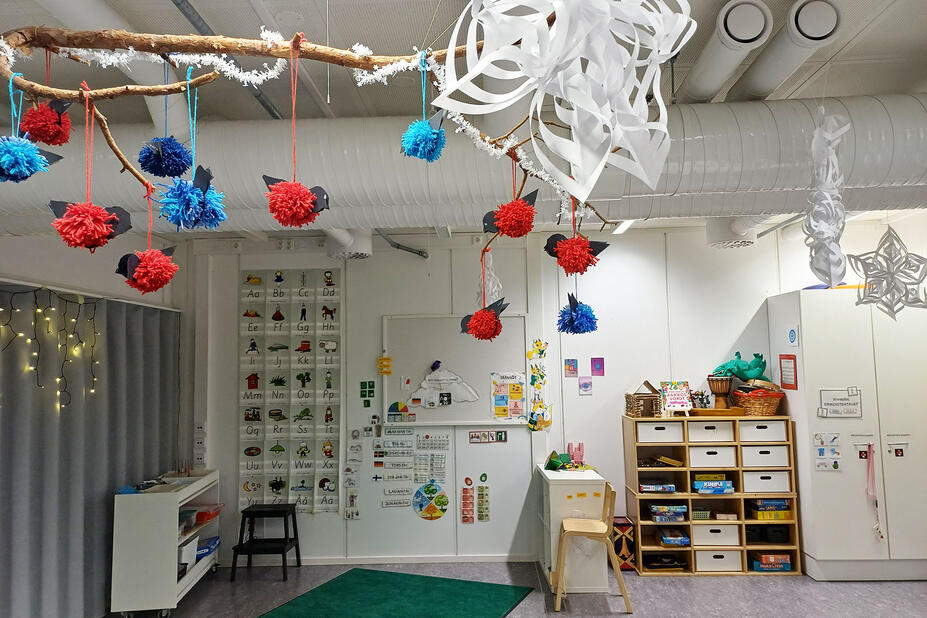 Eskarin ryhmähuone.