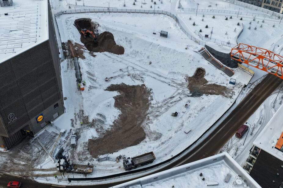 Kiertotalouskorttelin tontti ilmasta käsin
