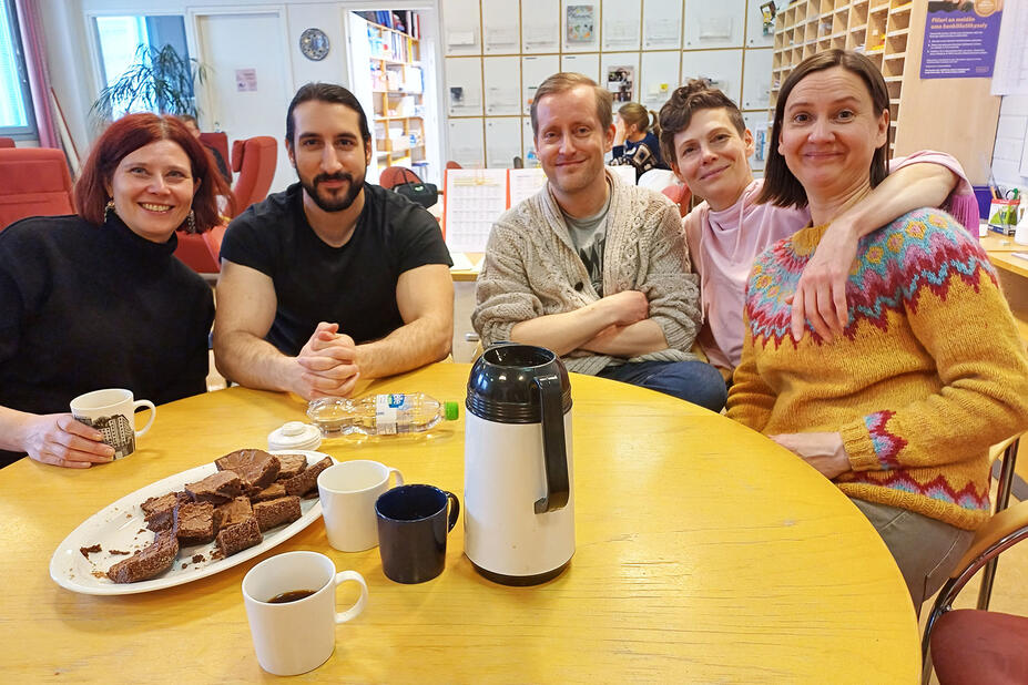 Jaana Taskinen, Ali Al-Saffu, Timo Mäkynen, Oo Condit ja Mari Lehtonen.