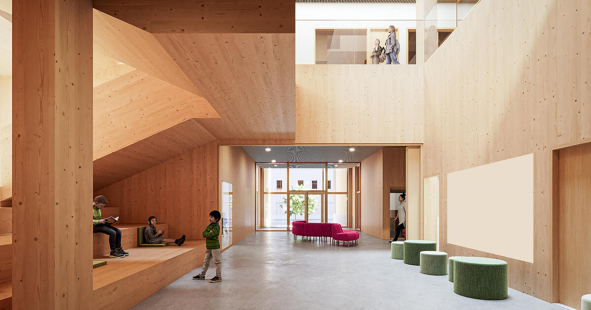 New school and daycare centre building in Hermanninranta to