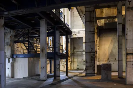 The space below the turbine hall.
