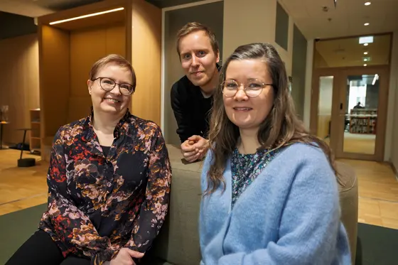 Virpi Vuori, Tapio Kumpula and Heidi Huvila.