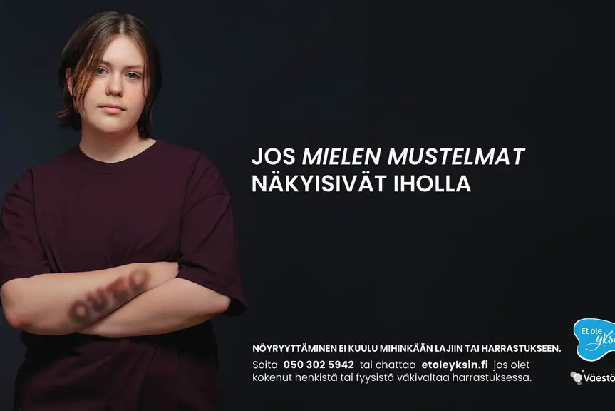 Family Federation of Finland logo for the You Are Not Alone service