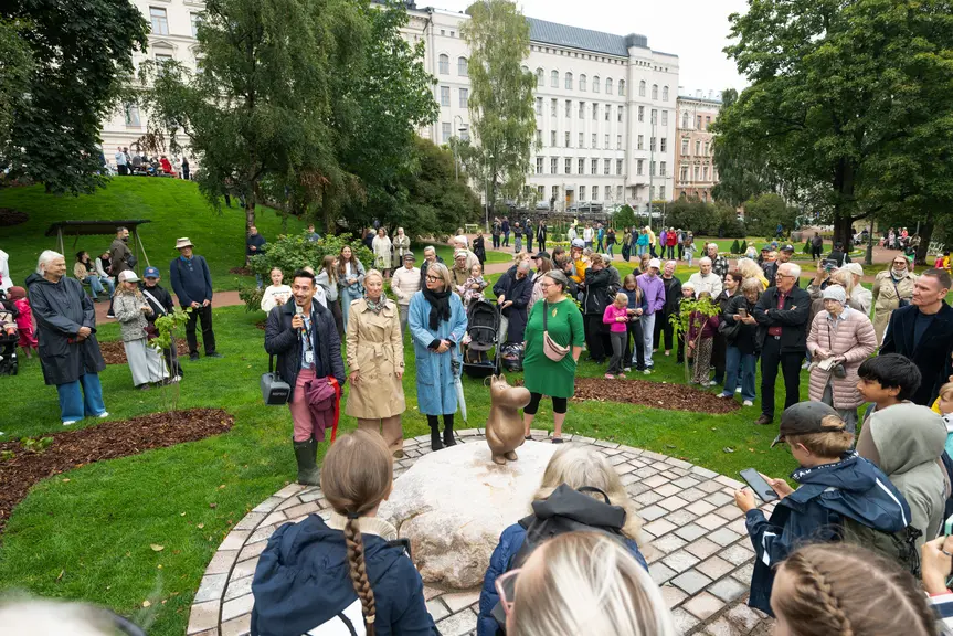 Invigningen av Muminstaty.