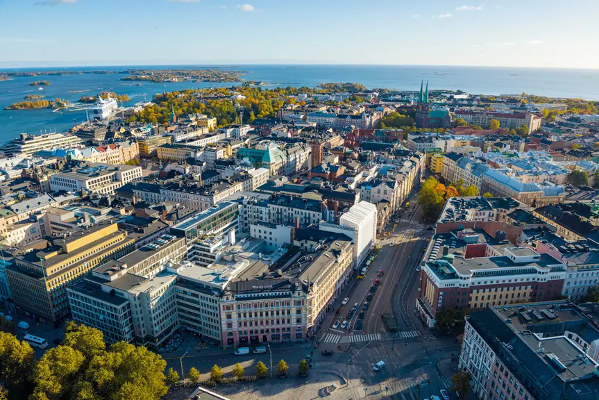Ilmakuva Helsingin keskustasta