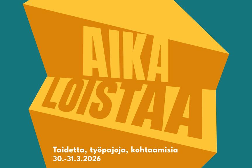 Aika loistaa -festivaalin tunnuskuva.