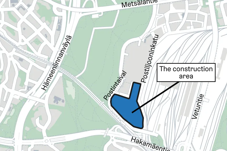Map of the construction area.
